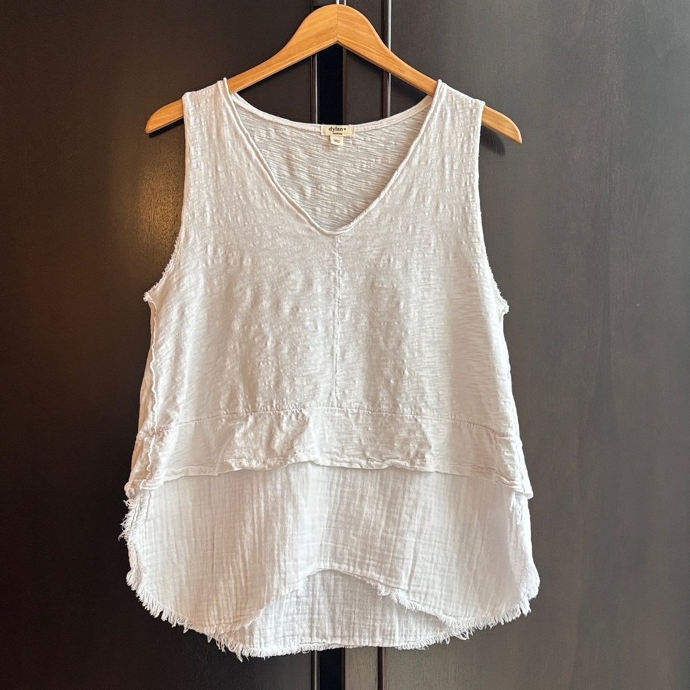 Dylan White Layered Tank Top - Picture 6 of 14